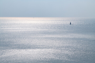 seascape with sunlight reflection