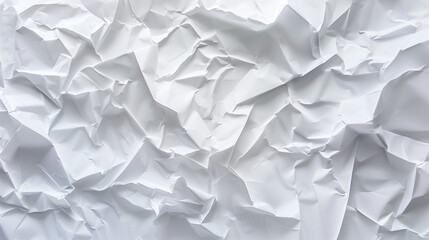 Fototapeta premium Crumpled White Paper Texture Background