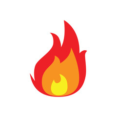 Fire flame logo vector, fire icon, fire symbol vector illustration isolated on white background