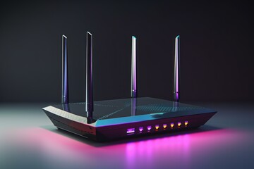 Wifi modern router home. Web device. Generate Ai