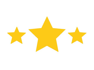 Obraz premium Golden Star Rating Icon Illustration