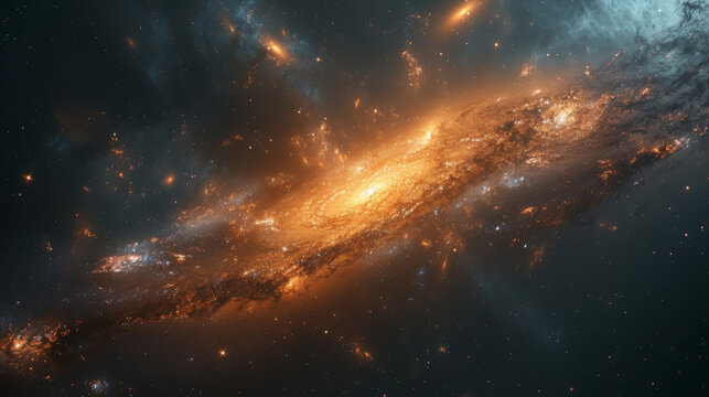 Texture of a celestial dance with galaxies merging and intertwining in a mesmerizing display of cosmic wonder.