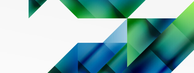 Obraz premium Captivating vector abstraction. Triangles interlock in mesmerizing dance, crafting dynamic geometric backdrop. Fusion of shapes and angles creates artful symphony of modern design