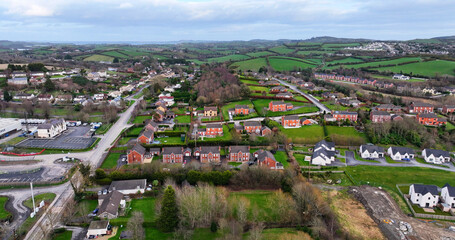 Aerial view of Residential housing in Downpatrick Co Down Northern Ireland
