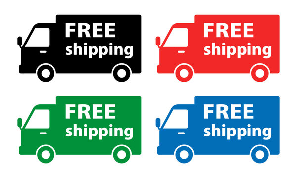FREE shipping：トラックの形をした英語のアイコンセット