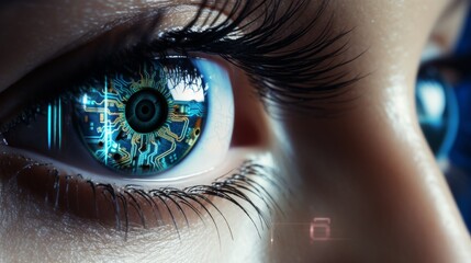 Digital eye concept with vibratory retina and pupil 