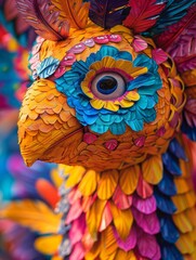 A vibrant, hand-painted showcase of traditional Mexican craftsmanship, perfect for a Cinco de Mayo celebration centerpiece.