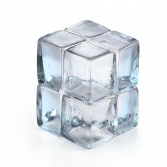 Obraz premium a ice cubes, studio light , isolated on white background