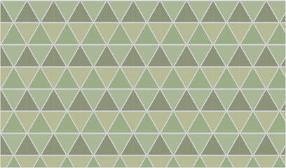 シンプルな三角模様のシームレスパターン 緑系