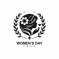 Fototapeta na wymiar Vector happy women's day logo 8 march free vector