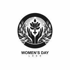 Vector happy women's day logo 8 march free vector