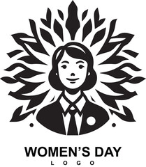 Vector happy women's day logo 8 march free vector
