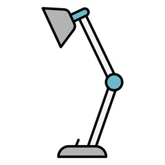 Illustration of Desk Lamp design Filled Icon