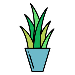 Illustration of Houseplant design Filled Icon