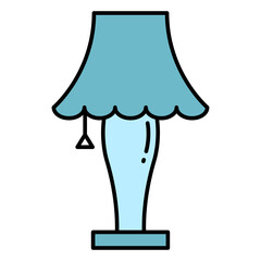 Illustration of Night Lamp design Filled Icon