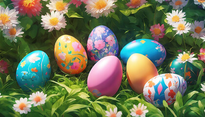 Fototapeta na wymiar Wonderful Easter background happy easter background easter day background easter bunny easter egg