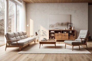 Interior scandinavian furniture. Modern luxury. Generate Ai