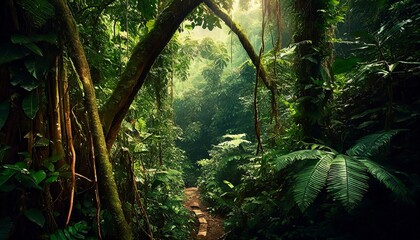 インドネシアの熱帯雨林地帯 - obrazy, fototapety, plakaty