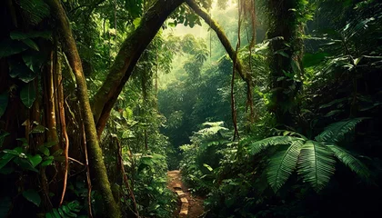 Deurstickers インドネシアの熱帯雨林地帯 © megumin