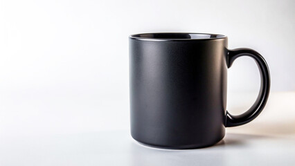 A blank black coffee mug for mock up