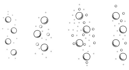 bubbles icon set. soda water element.