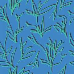 Fototapeta na wymiar Abstract trendy creative natural floral tropical seamless pattern, Hand drawn. Summer, garden blooms, gardening, flowers. Vector illustration.