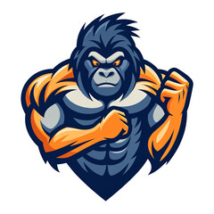 Obraz premium Powerful Gorilla Illustration