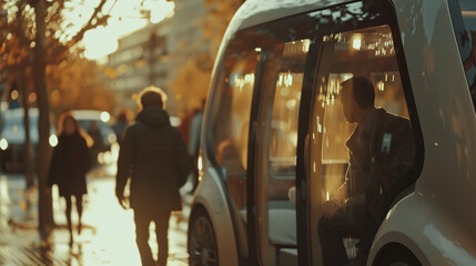 Self driving van - Powered by Adobe