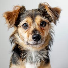dog portrait, cute dog looking into the camera