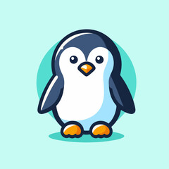 flat vector logo of penguin  , flat vector logo of cute  penguin ,  flat  logo of  penguin ,   flat  logo of cute   penguin