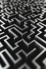 3d render of a geometric pattern that creates an optical illusion of depth and movement