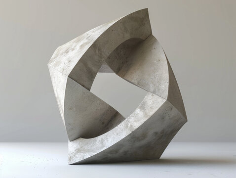 3d render of a geometric form that appears solid from one angle and entirely different from another
