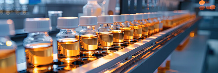 Testing vials in a medical cleanroom being sorted for various fluid testing