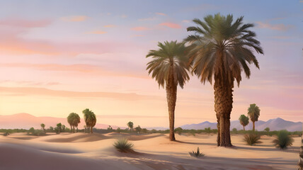palm trees in the desert