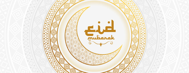 premium style eid mubarak greeting wallpaper design
