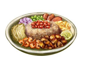 Thai shrimps paste rice