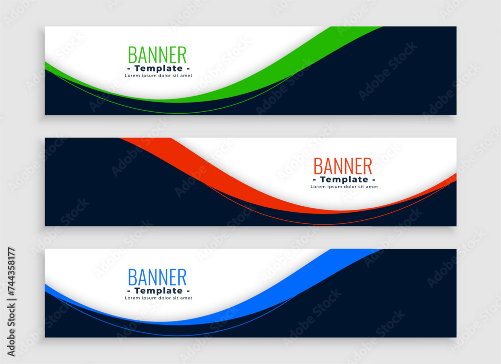 Canvas Prints set of web business banner templates for modern websites backdrop