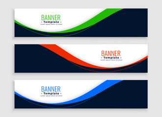 set of web business banner templates for modern websites backdrop
