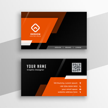 elegant and abstract corporate identity card layout for individual information