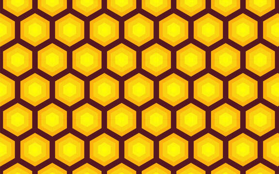 honeycomb pattern hexagon vector illustration