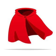 Red cloak vector isolated illustration - 744361156