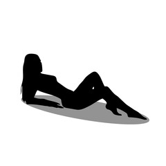 Lady silhouette illustration