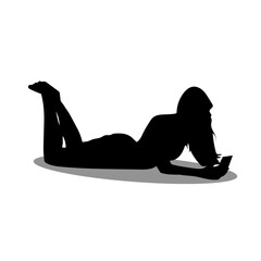 Lady silhouette illustration