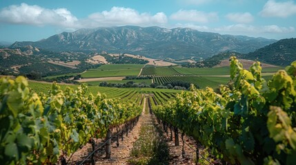 Fototapeta na wymiar vineyard landscape, grape harvest.