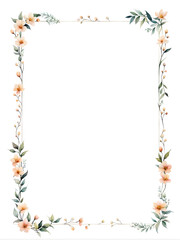 Obraz premium floral-frame-minimalist-style-watercolor-illustration-no-background-trending-on-artstation-shar