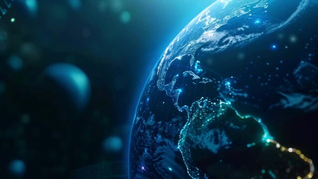 abstract digital earth global communications concept Generative AI