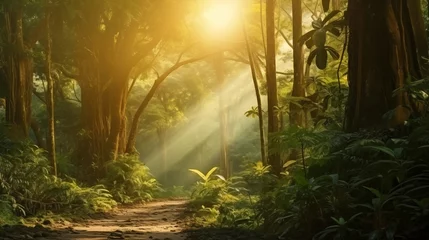 Rolgordijnen Tropical forest landscape © GoonDuLagoon
