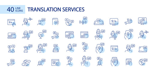 Foreign languages learning, dictionaries, translation and interpreting apps and services. Pixel perfect, editable stroke