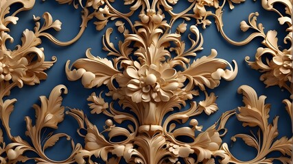 Fototapeta na wymiar Imperial Rococo Vector Ornament Decor, Regal Victorian Designs, Trendy Royal Victorian Patterns, Modern AI-Generated Designs, AI-Enhanced Elegance