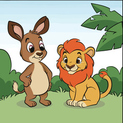 Fototapeta premium 2d vector illustration for learning cartoon character design for letters of the English language 